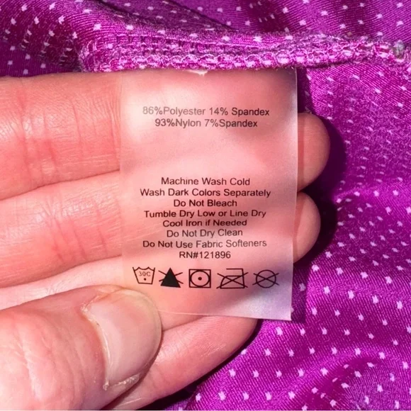 Title Nine Layli Purple Striped & Polka Dot Athletic Dress Size Extra Small - Picture 10 of 10